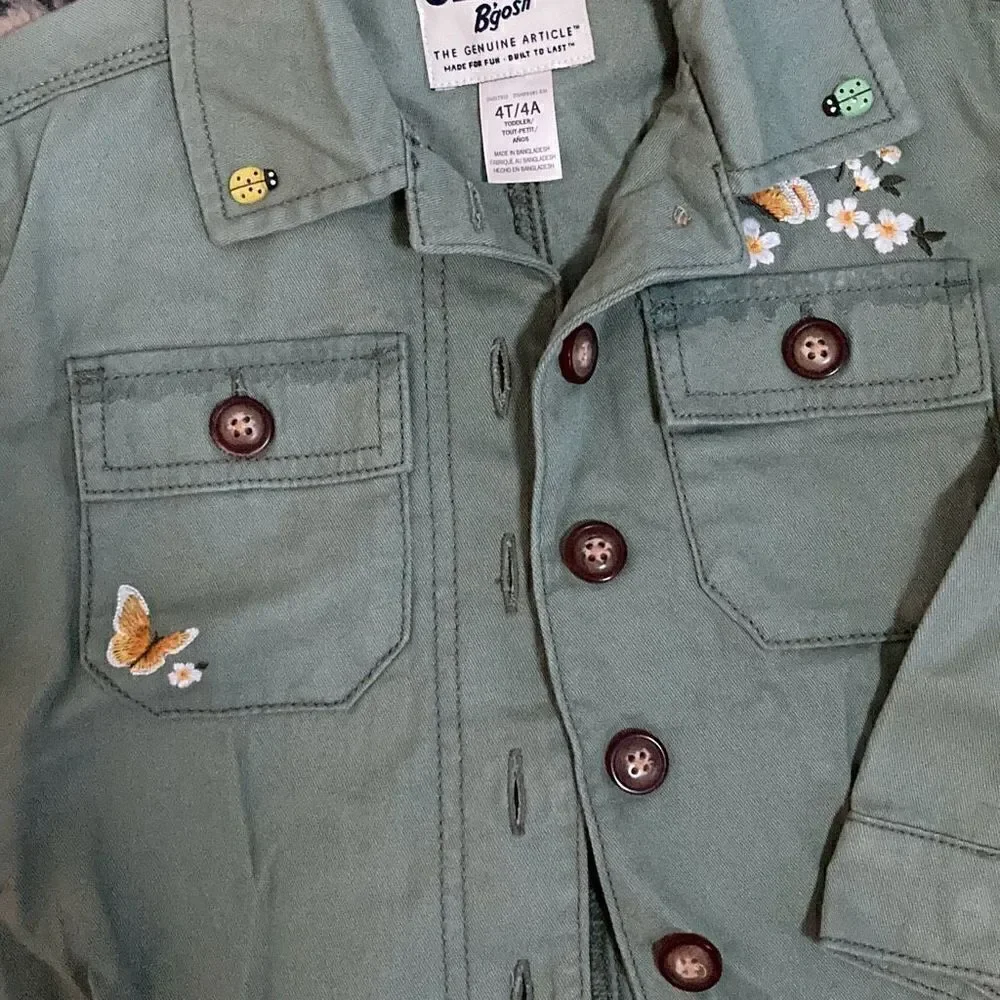 Toddler Canvas Green Jacket size 4T